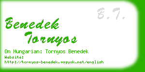 benedek tornyos business card